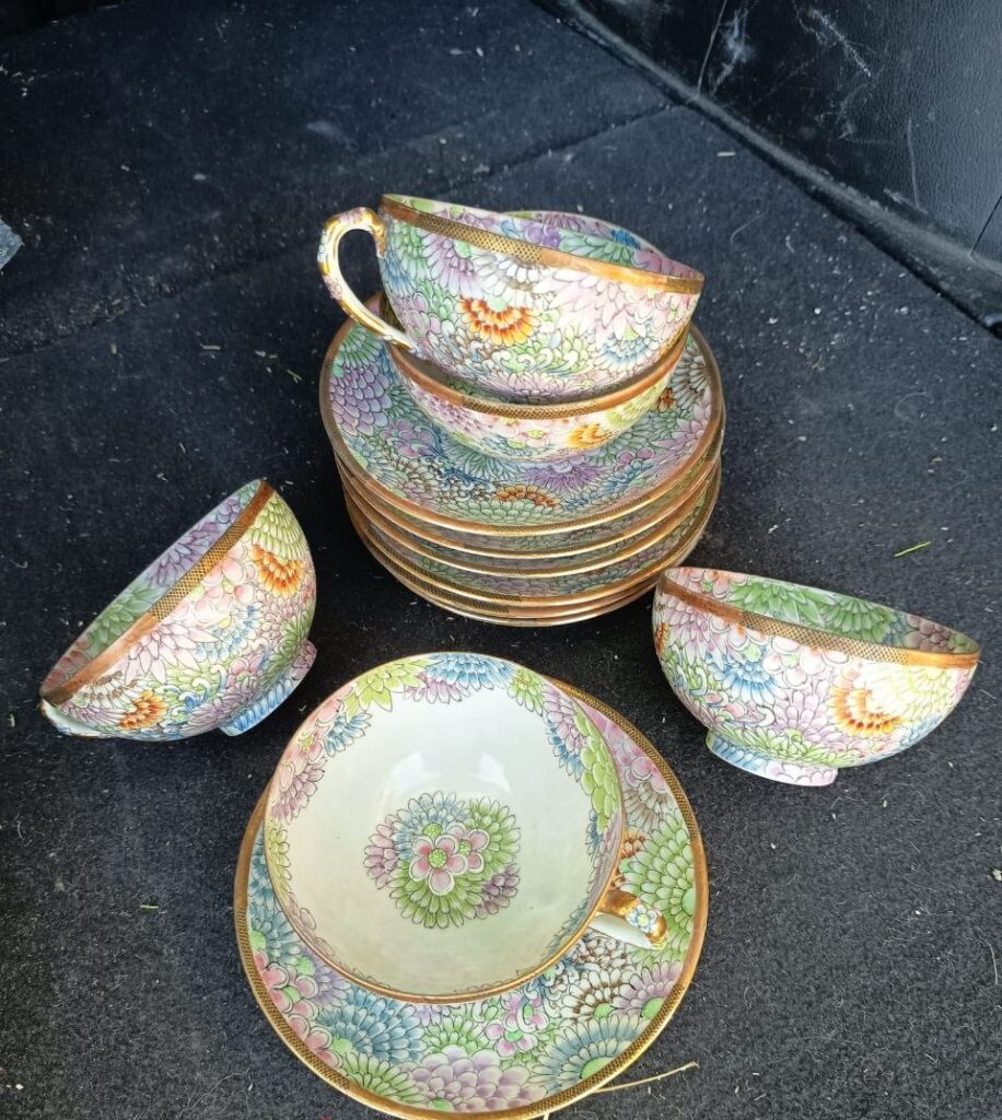 Service à thé en porcelaine Satsuma